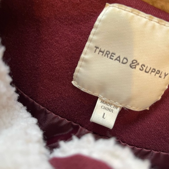 Thread & Supply Vest | Burgundy | Size: L - Picture 3 of 6